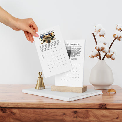 Housebroken: Personal Ads for Pets - 2024 Desk Calendar with Stand