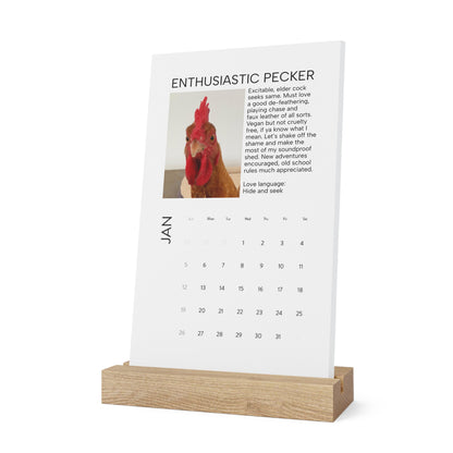 Housebroken: Personal Ads for Pets - 2024 Desk Calendar with Stand