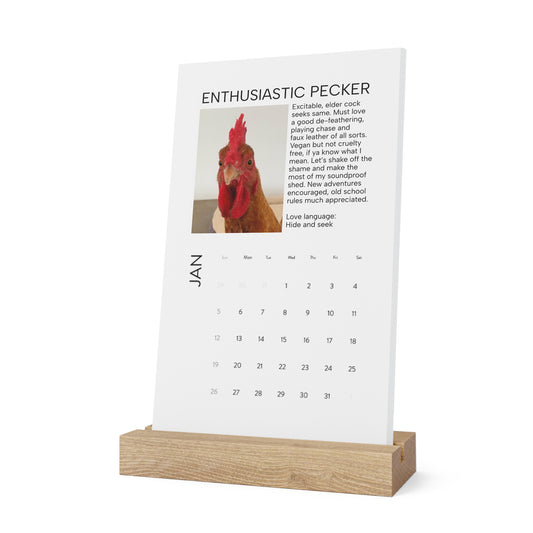 Housebroken: Personal Ads for Pets - 2024 Desk Calendar with Stand